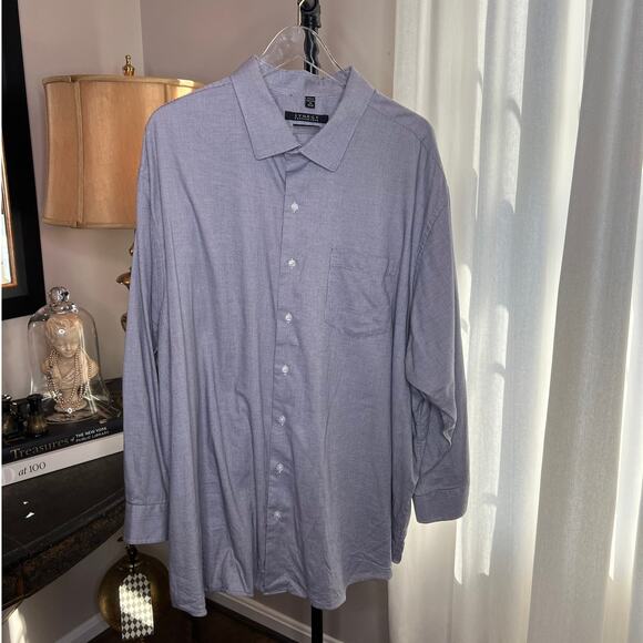 SYNERGY Performance Men's Gray Pattern Button Down Long Sleeve Dress Shirt - Picture 1 of 6